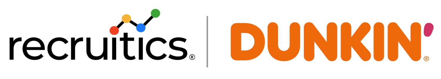 Recruitics Logo next to Dunkin' Logo